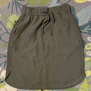lululemon Black Athletic Skirt with Drawstring Waist